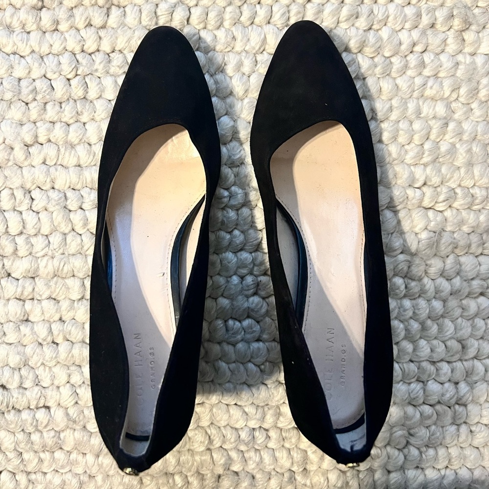 Cole Haan Black Suede Heels